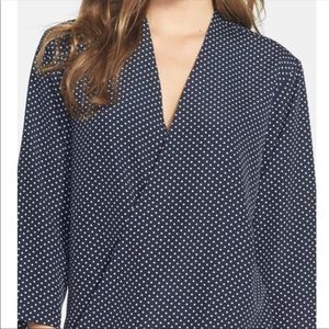 MICHAEL KORS High/Low Crossover Blouse
